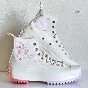 Converse Run Star Hike Platform High 'Embroidered Floral - Your Things to Grow’
